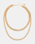 MULTI-ROW LINK CHAIN NECKLACE GOLD