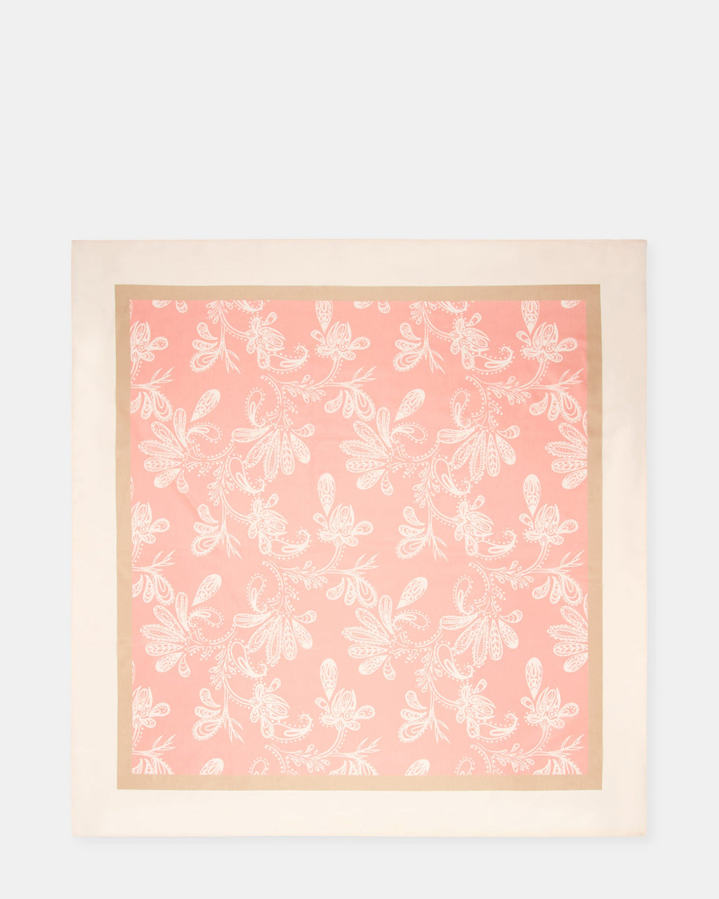 PAISLEY SATIN SCARF TERRACOTTA