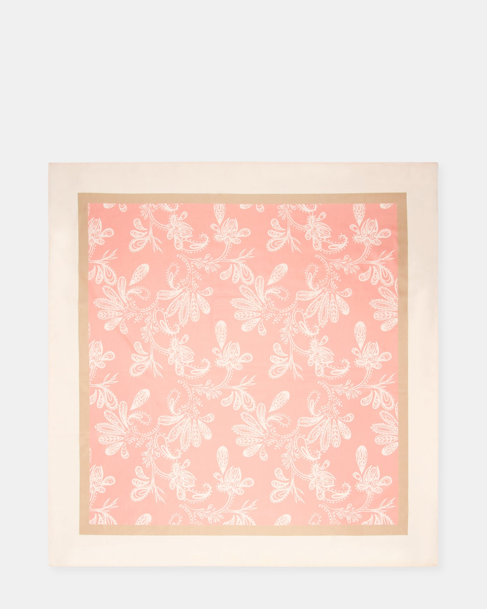 PAISLEY SATIN SCARF TERRACOTTA