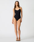 SLEEK 'N CHIC ONE PIECE SWIMSUIT BLACK