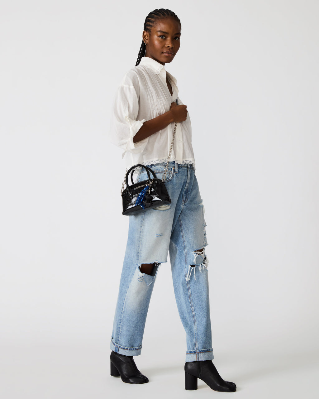 MELODIE BAG BLACK CROCODILE