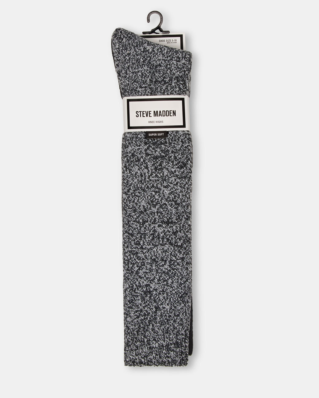 FALL 2 PACK MARLED KNEE HIGH SOCKS BLACK