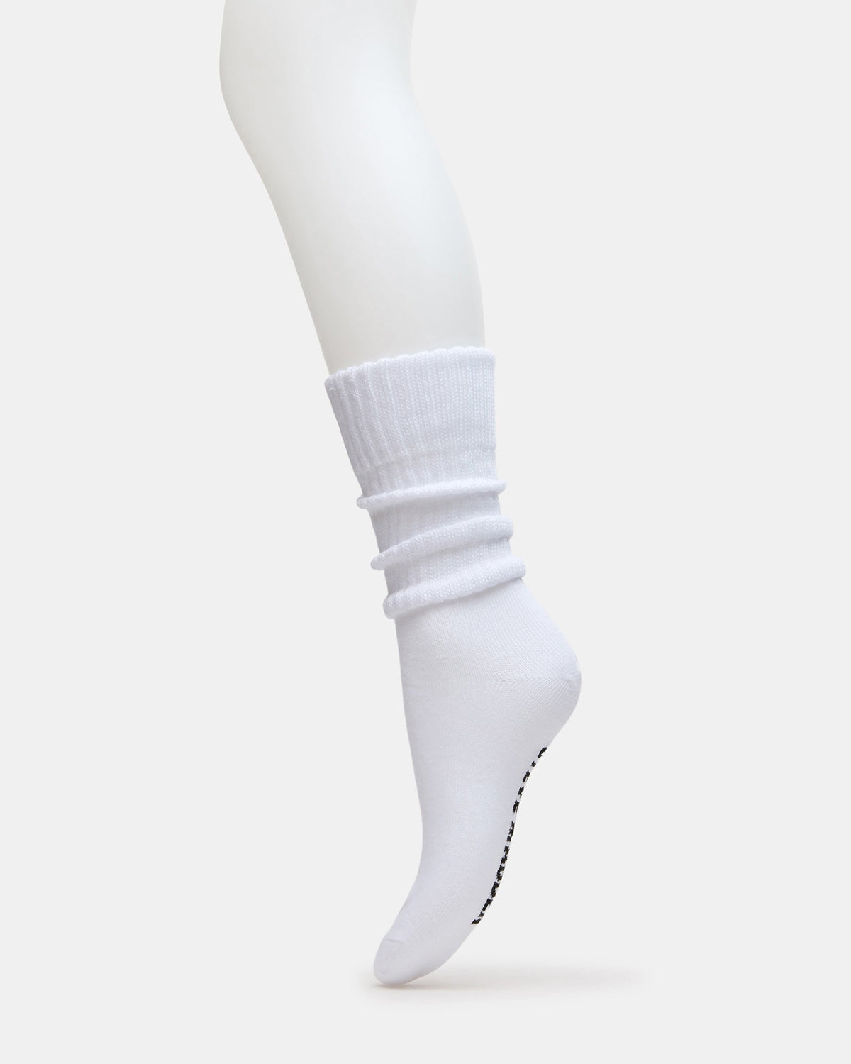 2 PACK RIBBED SLOUCH SOCKS BLACK/WHITE